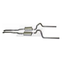 Auspuffanlage, Doppelrohr 2", Bj 65-68 Auspuffanlage, Doppelrohr 2", Bj 65-68