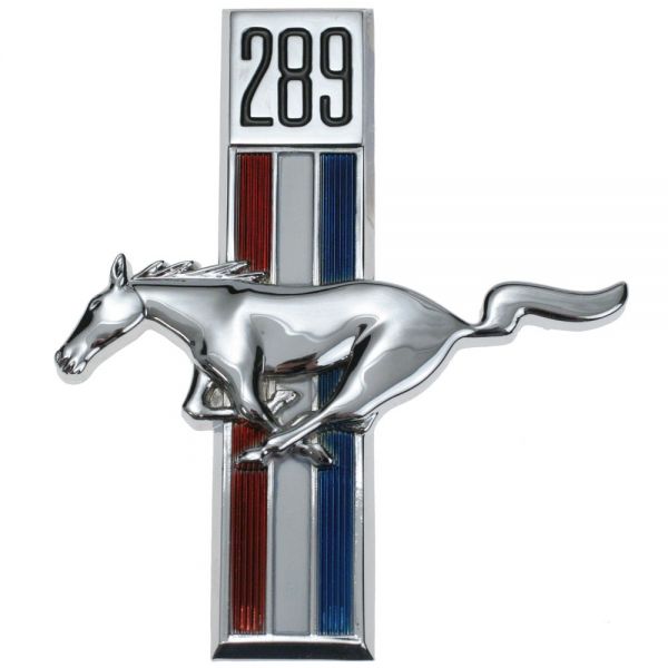 Kotflügelemblem "289 Running Horse" links, Bj.67-68