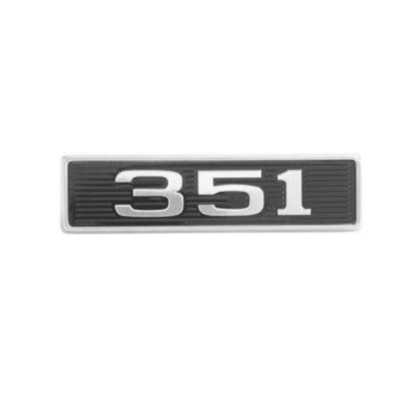 Emblem Lufthutze Motorhaube, "351", Kunststoff