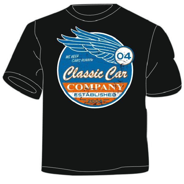 T-Shirt Classic Car Company Motiv "Wing" Größe 2XL
