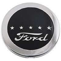 Hupenknopf 'Ford' Logo & 5 Sterne, schwarz hinterlegt, Bj 54-56