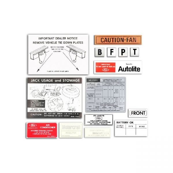 Aufkleber Satz Ford Mustang, Bj. 73