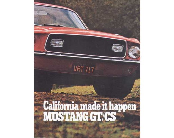 Verkaufsprospekt Mustang GT/CS, Bj 68