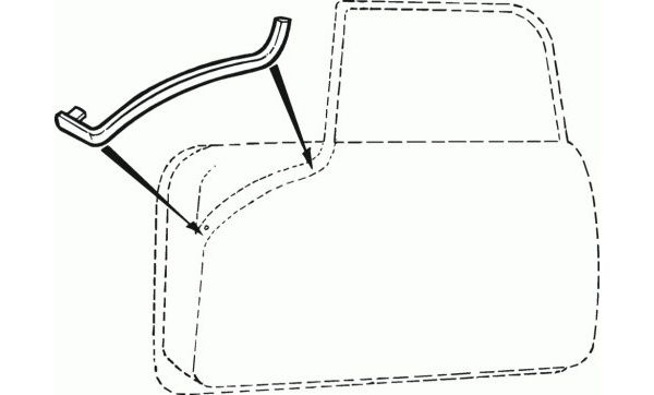 Innere Türdichtung, vorne rechts oben, Bj 1955-57