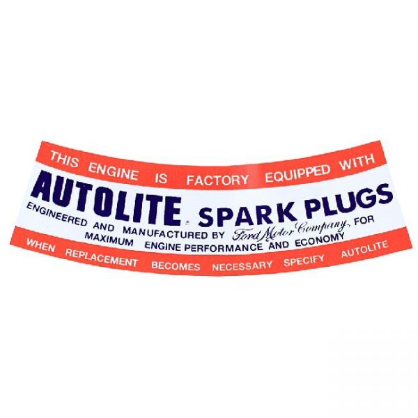 Aufkleber Luftfilter "Autolite Spark Plugs"