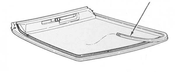Dichtung T-Top Panel zum Dach, Bj 77-78