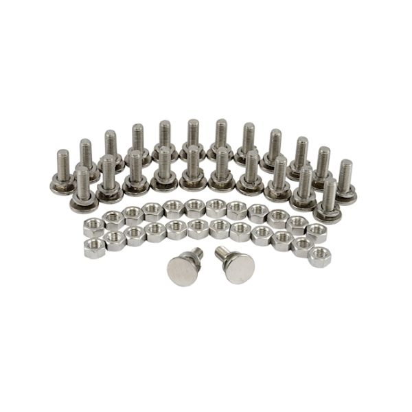 Schraubensatz Kotflügel Flareside, VA poliert, Bj 48-79