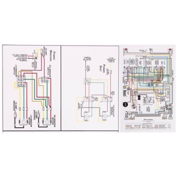 Ford Thunderbird elektrischer Schaltplan 1957