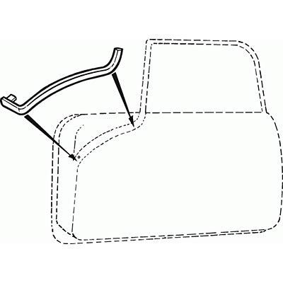 Innere Türdichtung vorne oben, Paar Bj. 55-56-57