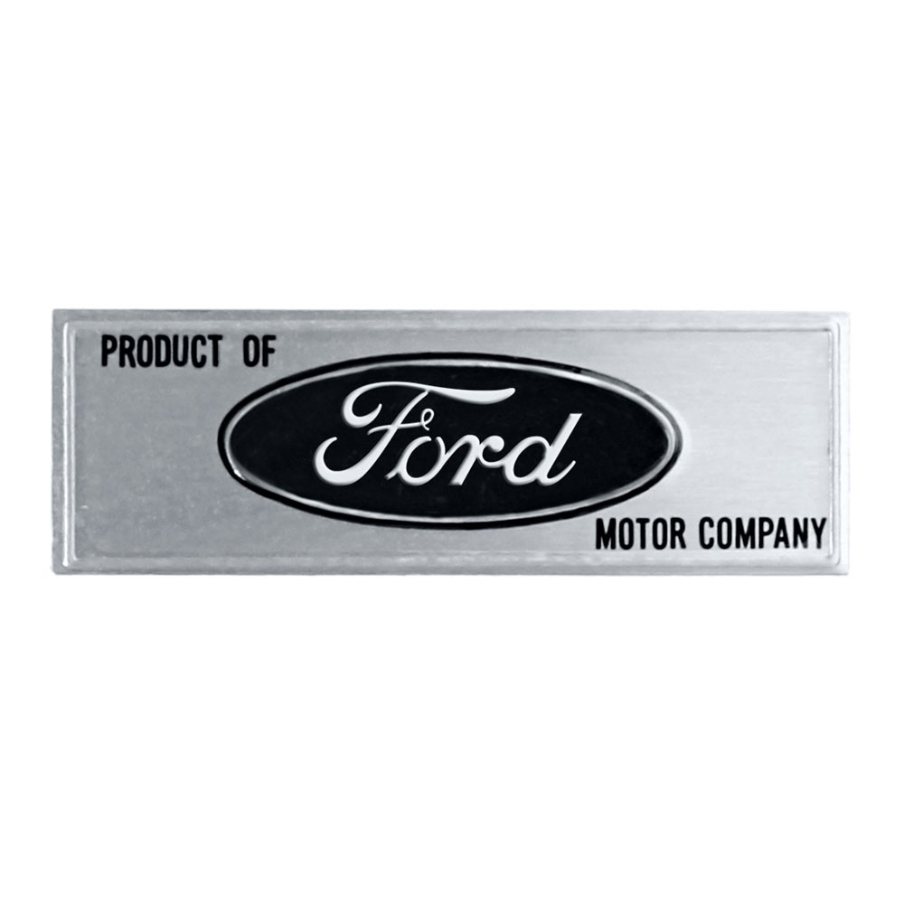 Emblem, Logo Ford in schwarz, Einstiegsleisten, Bj.64-66