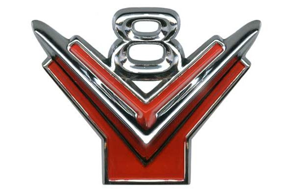 V-8 Emblem, Kotflügel, Bj 55