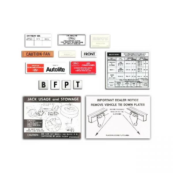 Aufkleber Satz Ford Mustang, Bj. 72